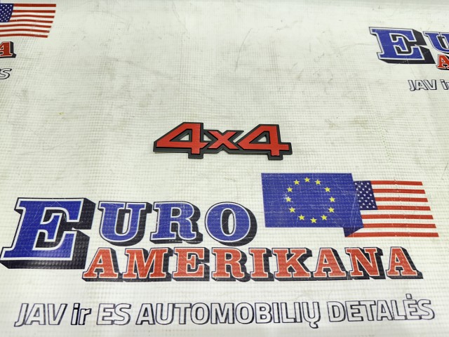 Red 4X4 3D Emblem Metal Sticker Badge For Truck SUV Pickup Rear Tailgate Trunk