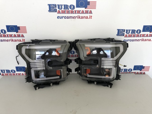 Black Projector Headlights Set (LED, DRL)