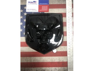 Black Skull Front Grille Emblem