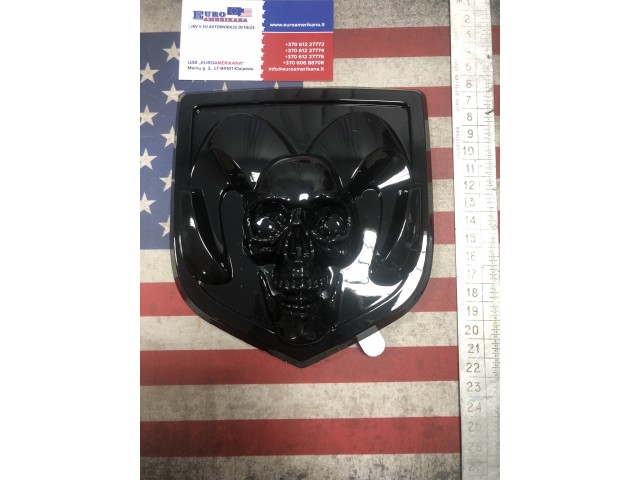 Black Skull Front Grille Emblem