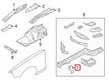 Lower Rail Support Bracket (right)
