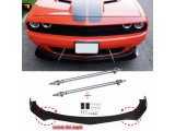 Front Bumper Lip Splitter Spoiler w/ Rods