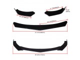 Front Bumper Lip Splitter Spoiler w/ Rods